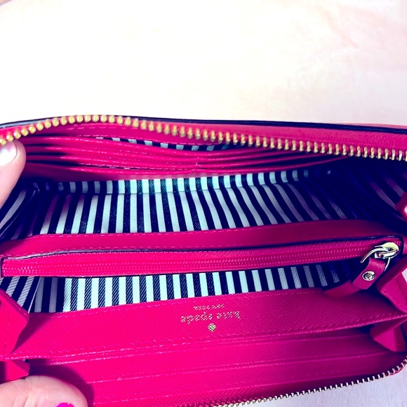 NWOT, Authentic Kate Spade 100% leather Pink Ruby Wallet, excellent condition. - Picture 6 of 11